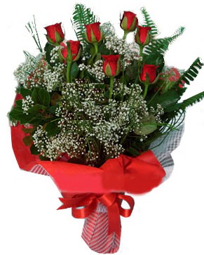 7 kırmızı gül buketi  Erzincan internetten çiçek satışı 