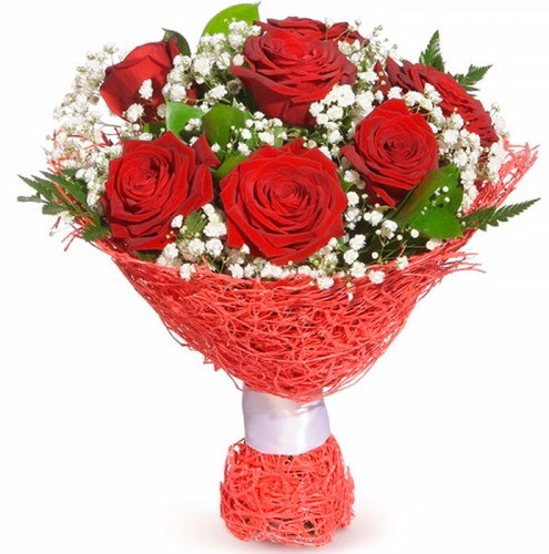 7 adet kırmızı gül buketi  Erzincan İnternetten çiçek siparişi 