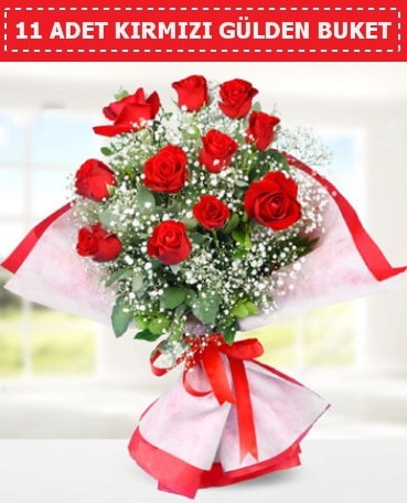 11 Adet Kırmızı Gül Buketi  Erzincan çiçek gönderme sitemiz güvenlidir 
