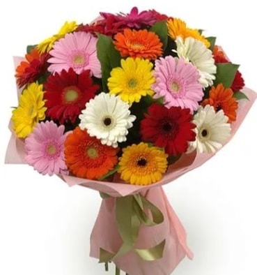 Karışık büyük boy gerbera çiçek buketi  Erzincan çiçek servisi , çiçekçi adresleri 